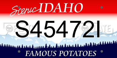 S45472I Idaho License Plate