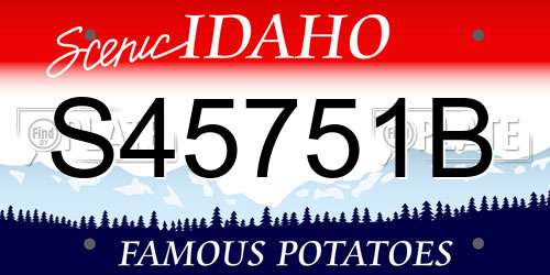 S45751B Idaho License Plate
