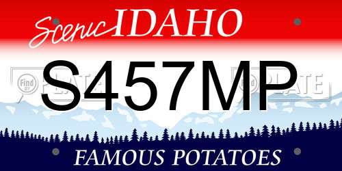 S457MP Idaho License Plate