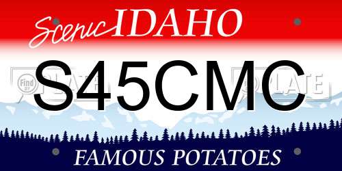 S45CMC Idaho License Plate