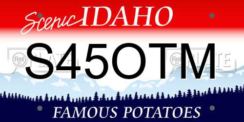 S45OTM Idaho License Plate