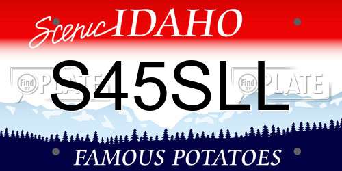 S45SLL Idaho License Plate