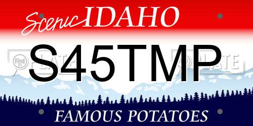 S45TMP Idaho License Plate