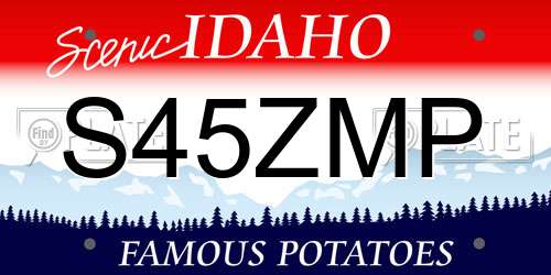 S45ZMP Idaho License Plate