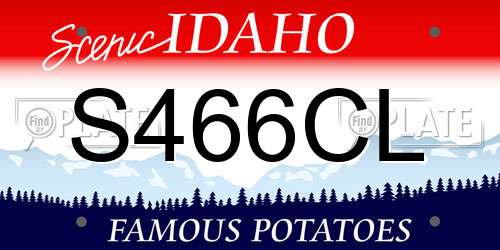 S466CL Idaho License Plate