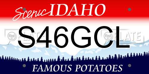 S46GCL Idaho License Plate