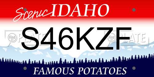 S46KZF Idaho License Plate