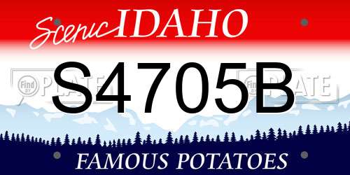 S4705B Idaho License Plate