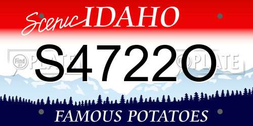 S4722O Idaho License Plate