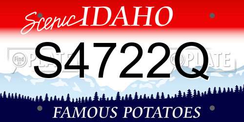 S4722Q Idaho License Plate