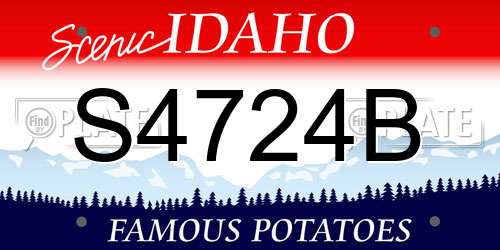 S4724B Idaho License Plate