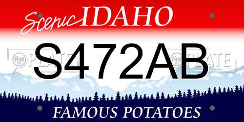S472AB Idaho License Plate