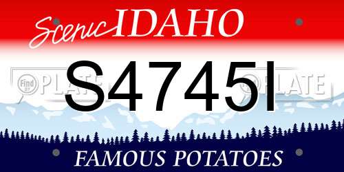 S4745I Idaho License Plate