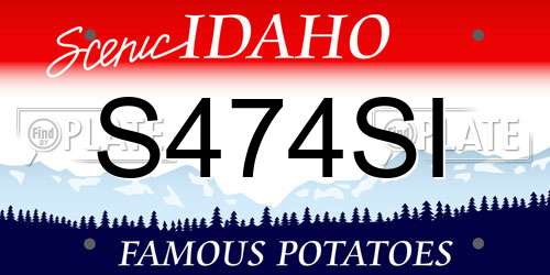 S474SI Idaho License Plate