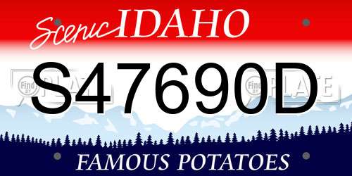 S47690D Idaho License Plate
