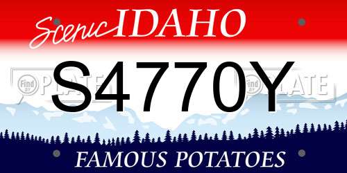 S4770Y Idaho License Plate