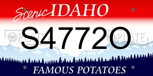 S4772O Idaho License Plate