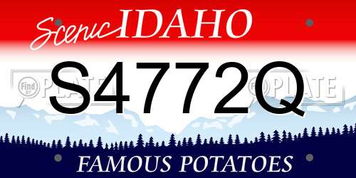 S4772Q Idaho License Plate