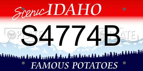 S4774B Idaho License Plate