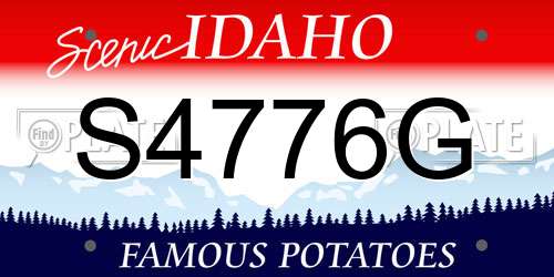 S4776G Idaho License Plate