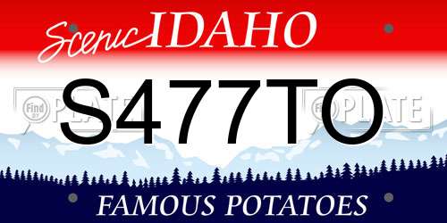 S477TO Idaho License Plate