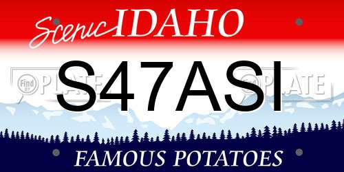 S47ASI Idaho License Plate