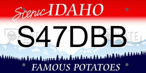 S47DBB Idaho License Plate