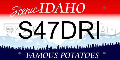 S47DRI Idaho License Plate