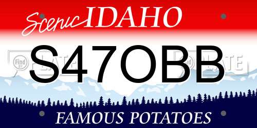 S47OBB Idaho License Plate
