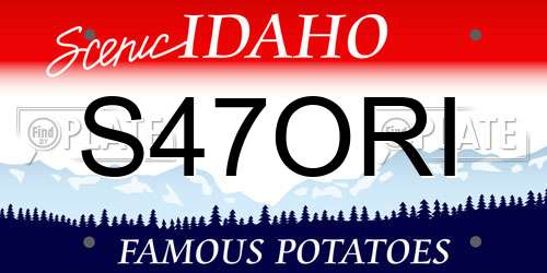 S47ORI Idaho License Plate