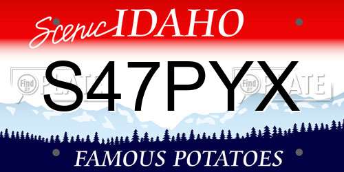 S47PYX Idaho License Plate