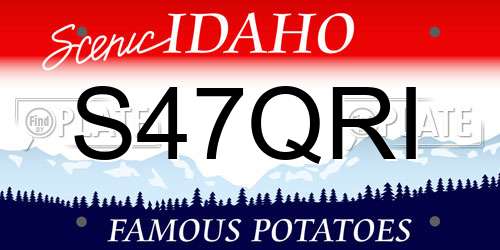 S47QRI Idaho License Plate