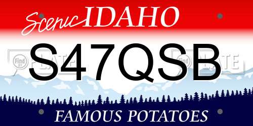 S47QSB Idaho License Plate