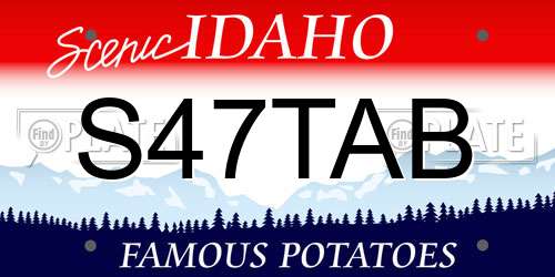S47TAB Idaho License Plate