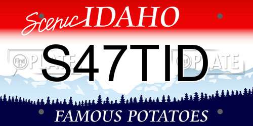S47TID Idaho License Plate