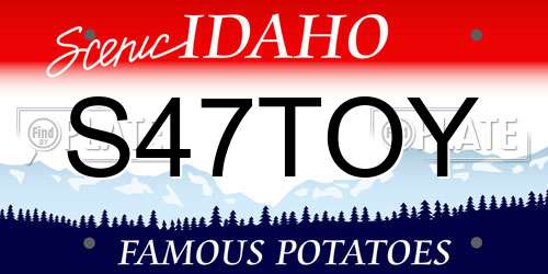 S47TOY Idaho License Plate