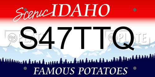 S47TTQ Idaho License Plate
