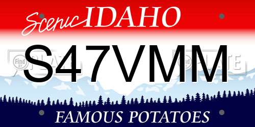 S47VMM Idaho License Plate