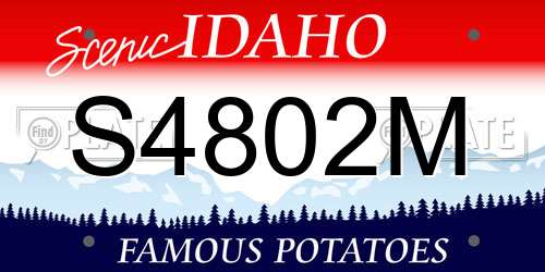 S4802M Idaho License Plate