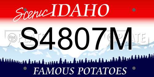 S4807M Idaho License Plate