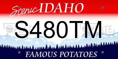 S480TM Idaho License Plate