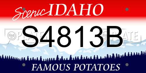 S4813B Idaho License Plate