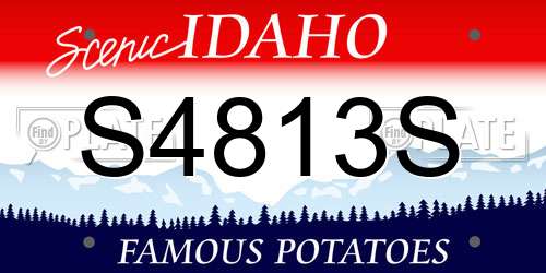 S4813S Idaho License Plate