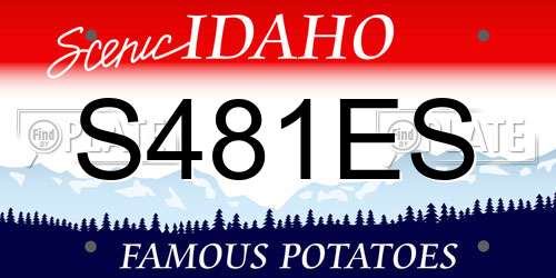 S481ES Idaho License Plate