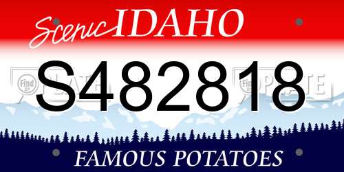 S482818 Idaho License Plate