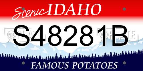 S48281B Idaho License Plate