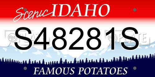 S48281S Idaho License Plate