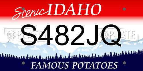 S482JQ Idaho License Plate