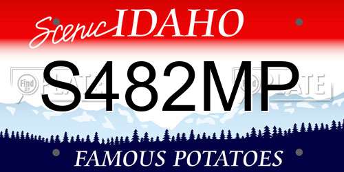 S482MP Idaho License Plate