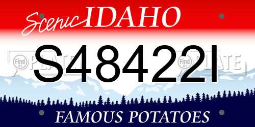 S48422I Idaho License Plate